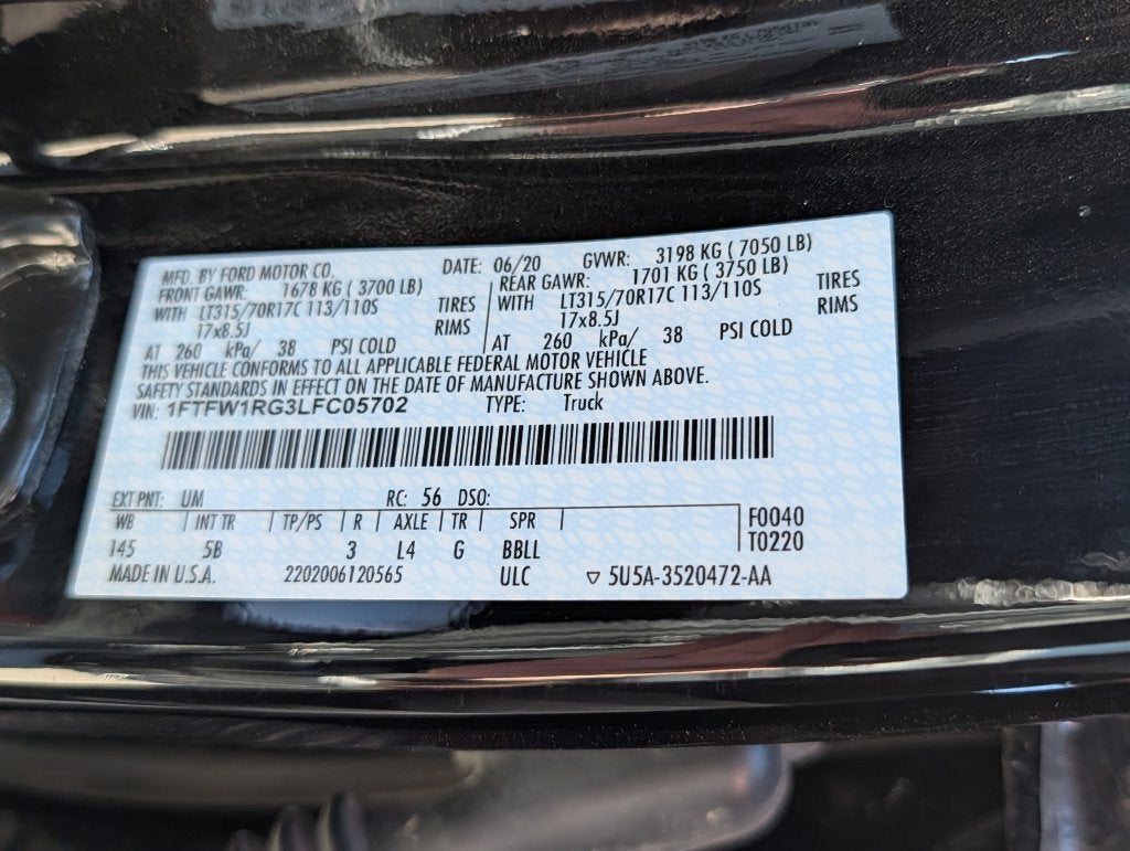 2020 Ford F-150 Raptor