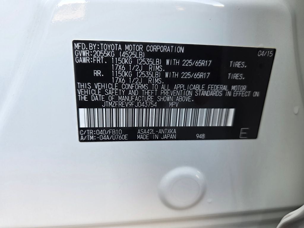 2015 Toyota RAV4 LE