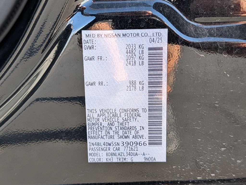 2025 Nissan Altima 2.5 SV
