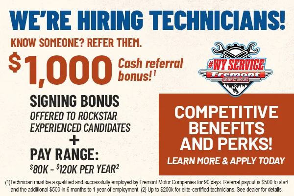 We're Hiring Technicians